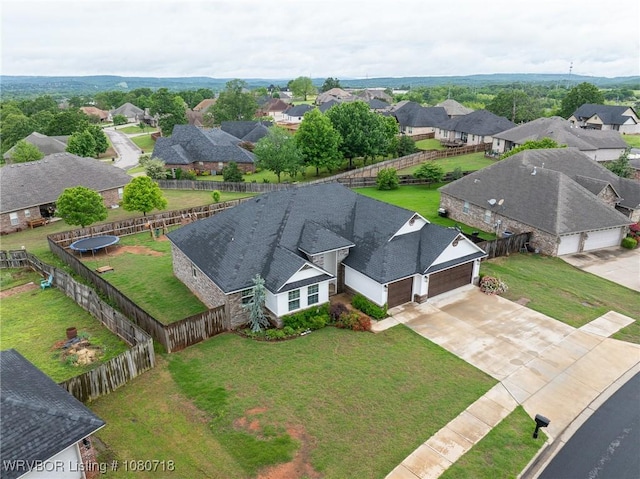 drone / aerial view featuring a residential view