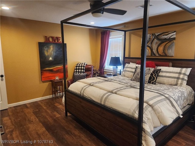 bedroom featuring hardwood / wood-style floors