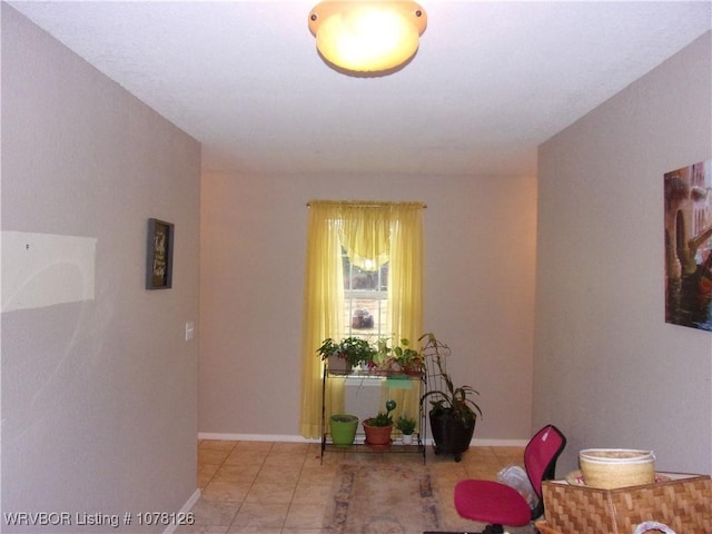 interior space with light tile patterned flooring