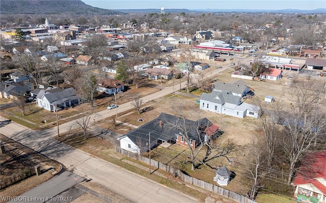 aerial perspective of suburban area featuring mountains