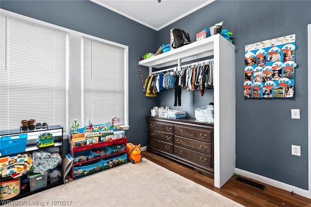 spacious closet featuring wood finished floors