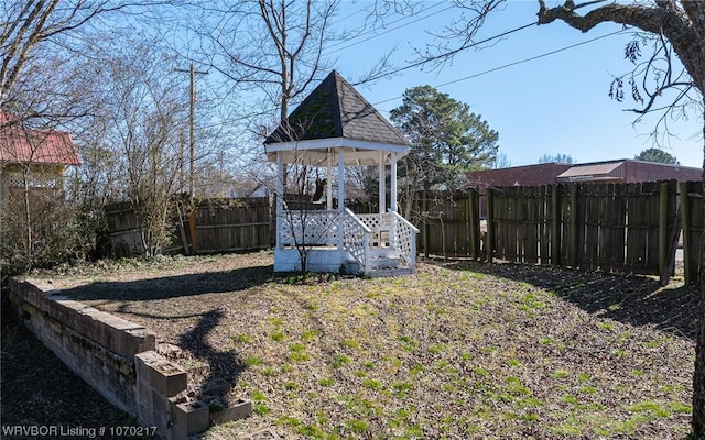 view of fenced backyard