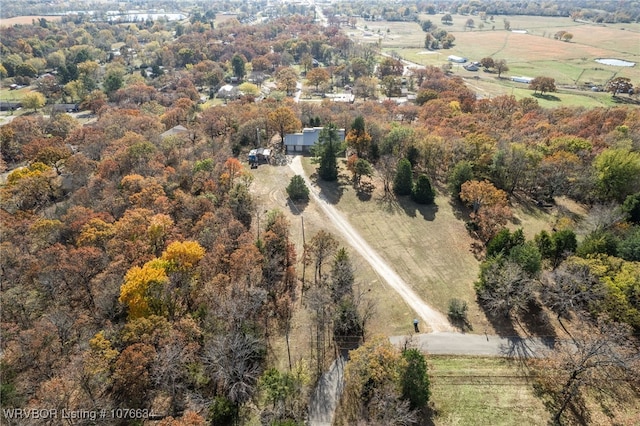 bird's eye view with a rural view