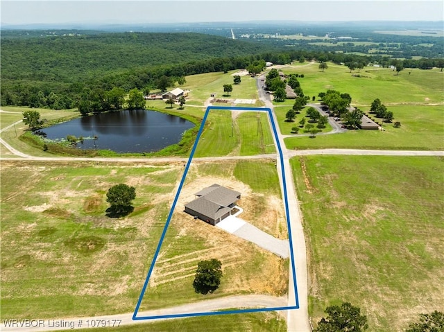 3220 Harmony Rd, Alma, AR 72921 - overview of rural landscape featuring property boundaries highlighted and a nearby body of water
