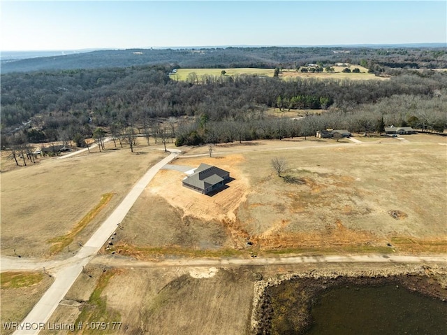 bird's eye view featuring a rural view