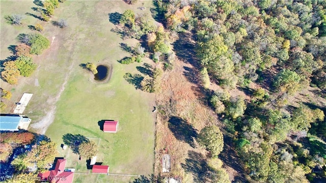 drone / aerial view featuring a rural view