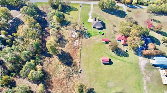 aerial view with a rural view