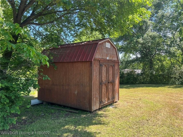 view of shed