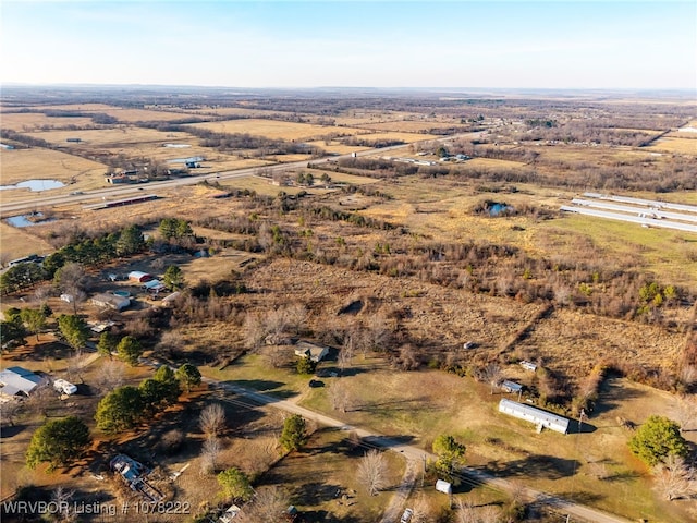 bird's eye view with a rural view