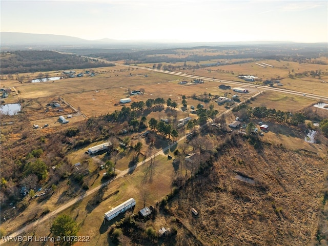 drone / aerial view featuring a rural view