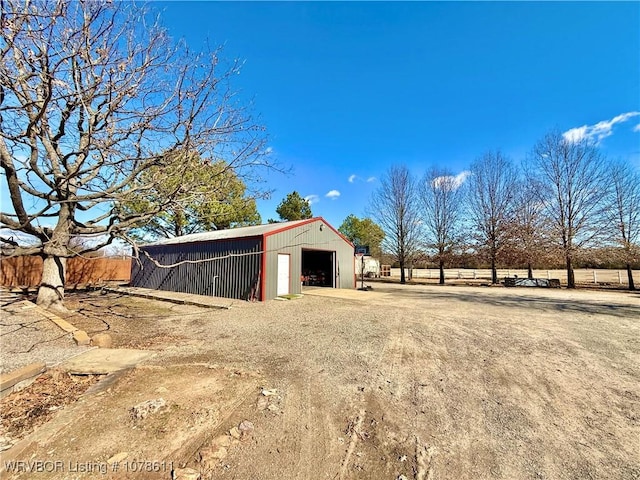 205 Lee Ordner, Panama, OK 74951 - view of outdoor structure featuring an outdoor structure and dirt driveway