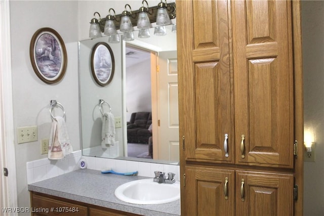 bathroom with vanity