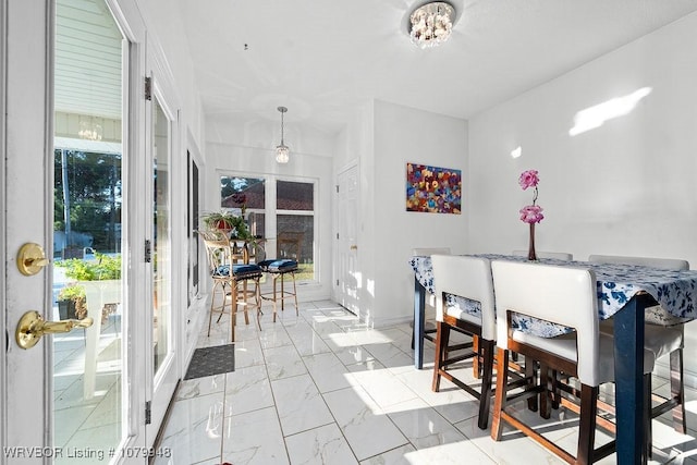 6408 Southfield Dr, Fort Smith, AR 72916 - dining area featuring marble finish floor
