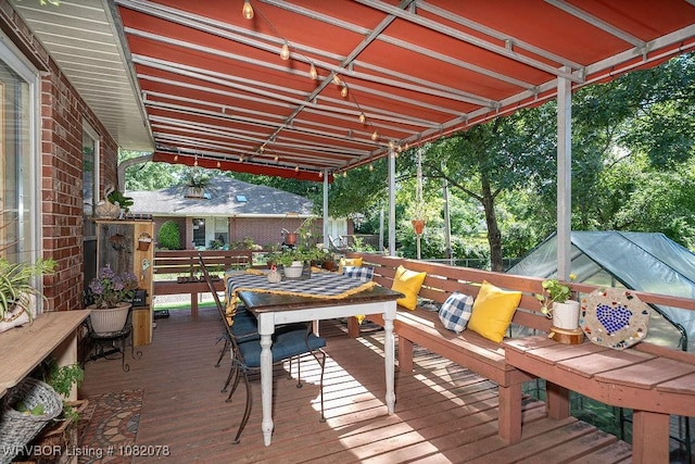 1804 Weeks Ln, Fort Smith, AR 72903 - wooden deck with outdoor dining area