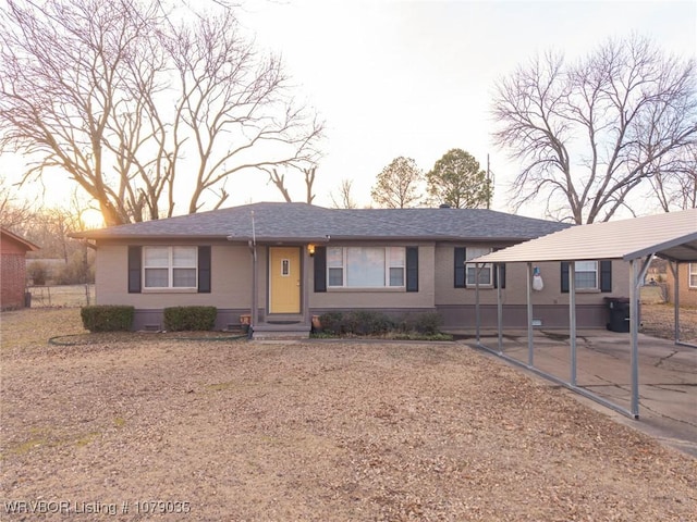 view of ranch-style home