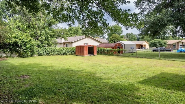 105 N Circle B, Roland, OK 74954 - view of yard with a shed