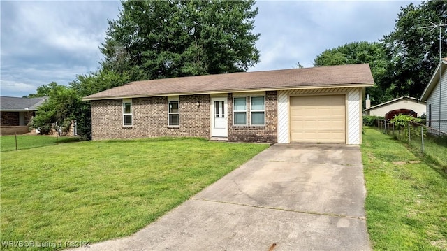 105 N Circle B, Roland, OK 74954 - single story home featuring brick siding, a garage, and driveway