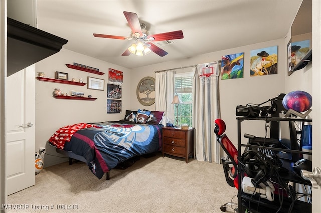 2110 Parkway Cir, Van Buren, AR 72956 - carpeted bedroom with ceiling fan