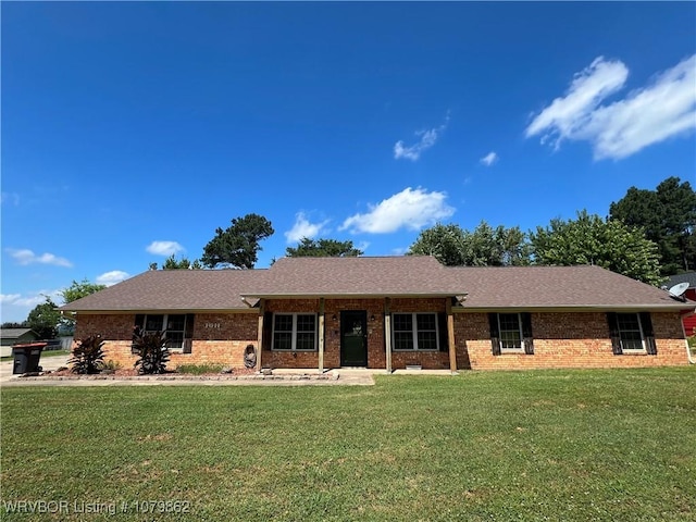 1611 Kimberling Hill Dr, Alma, AR 72921 - single story home with a front lawn, brick siding, and a shingled roof
