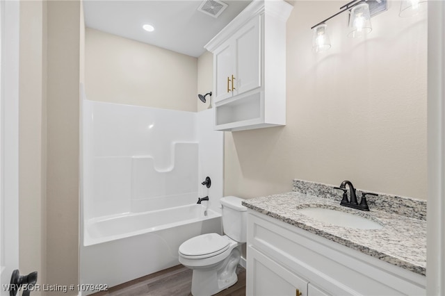 3115 Spradling Ave, Fort Smith, AR 72904 - bathroom with wood finished floors, shower / bathtub combination, and vanity