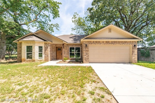 3115 Spradling Ave, Fort Smith, AR 72904 - ranch-style house with a garage, brick siding, concrete driveway, and a shingled roof