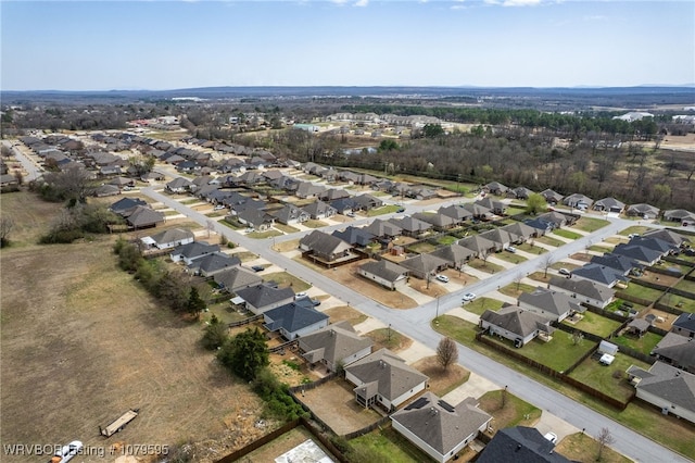 drone / aerial view with a residential view