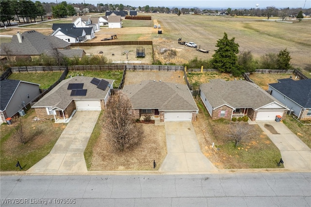 drone / aerial view with a residential view