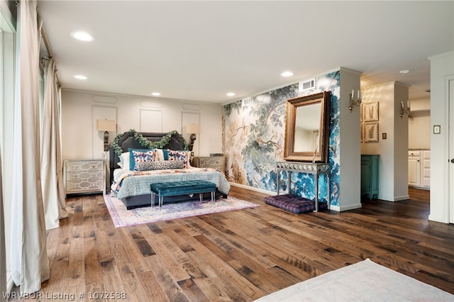 bedroom featuring hardwood / wood-style flooring