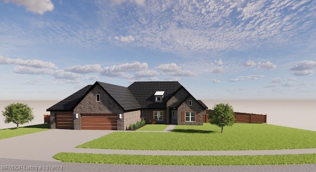 131 Brown Quail Trce, Barling, AR 72923 - view of front of home featuring stone siding, brick siding, an attached garage, and concrete driveway