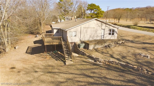 exterior space with a wooden deck