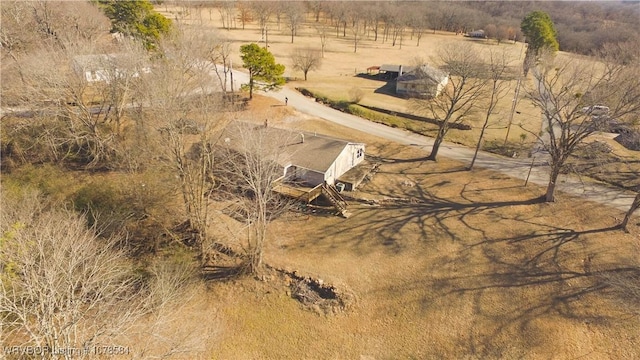 bird's eye view with a rural view