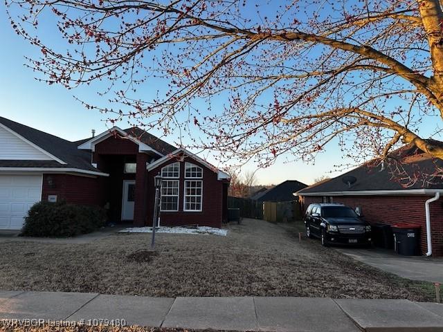 view of front of home with an attached garage