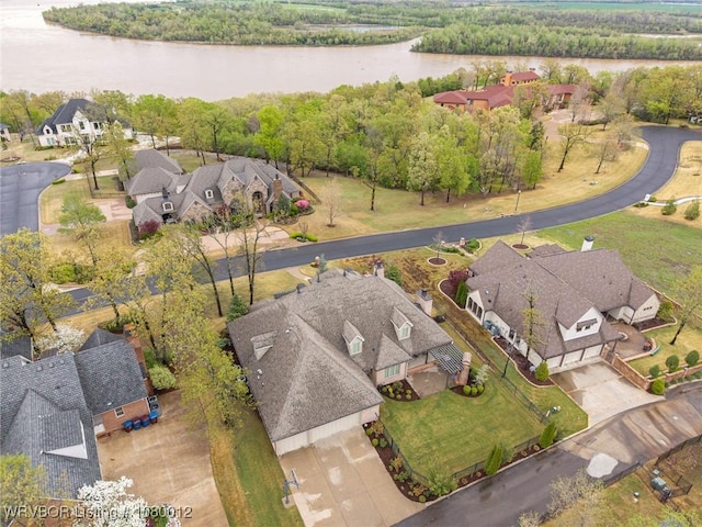 8200 Mile Tree Dr, Fort Smith, AR 72903 - birds eye view of property with a water view and a residential view