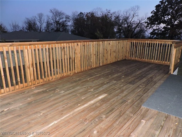 view of deck at dusk