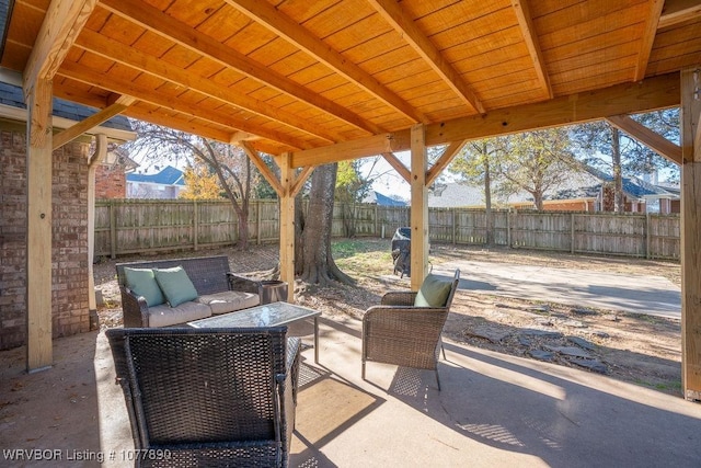 view of patio / terrace featuring outdoor lounge area