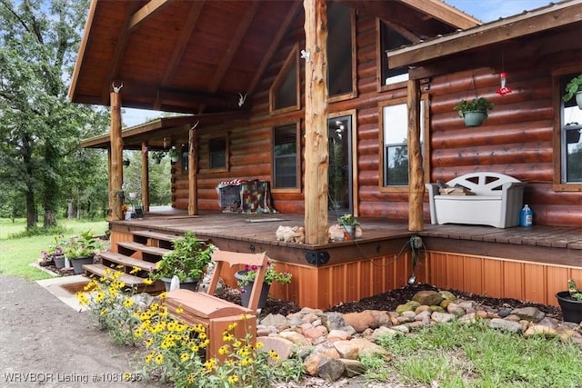 161129 N 4550th Rd, Talihina, OK 74571 - view of wooden deck