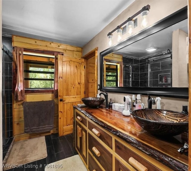 161129 N 4550th Rd, Talihina, OK 74571 - bathroom featuring double vanity and a shower