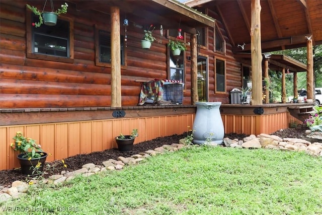 161129 N 4550th Rd, Talihina, OK 74571 - view of property exterior featuring a yard