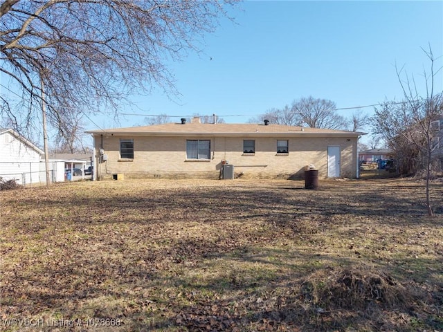 back of house with cooling unit