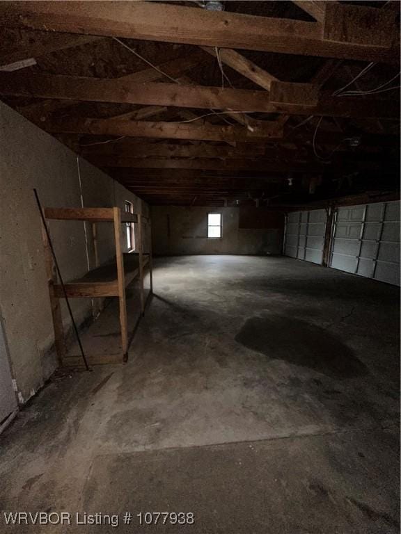 view of basement