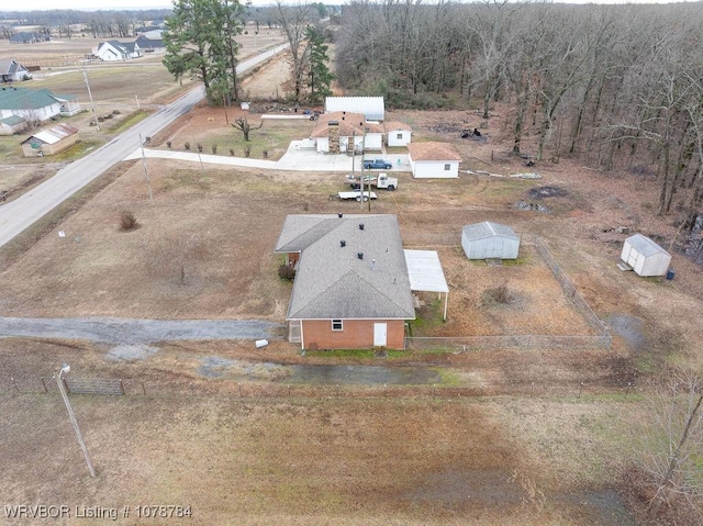 drone / aerial view featuring a rural view