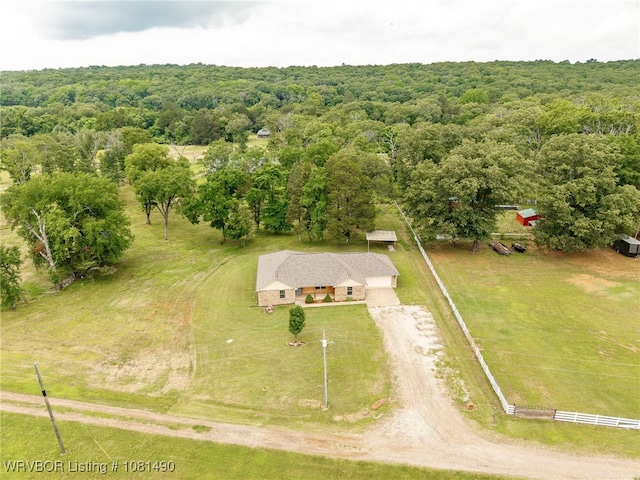 8601 Corona Ct, Uniontown, AR 72955 - aerial view of sparsely populated area featuring a heavily wooded area