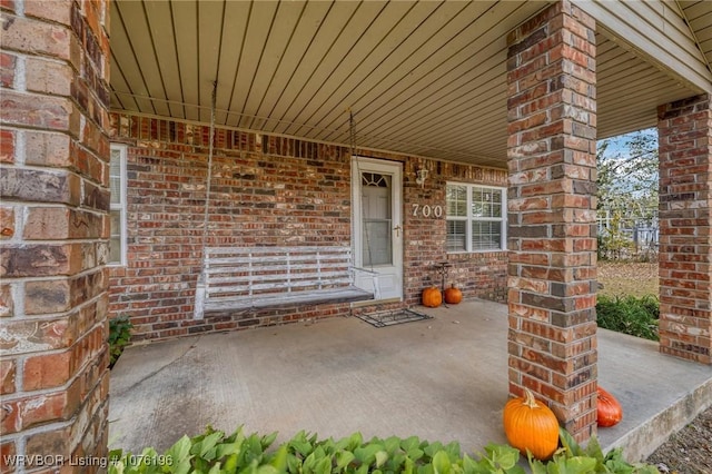 view of patio with a porch