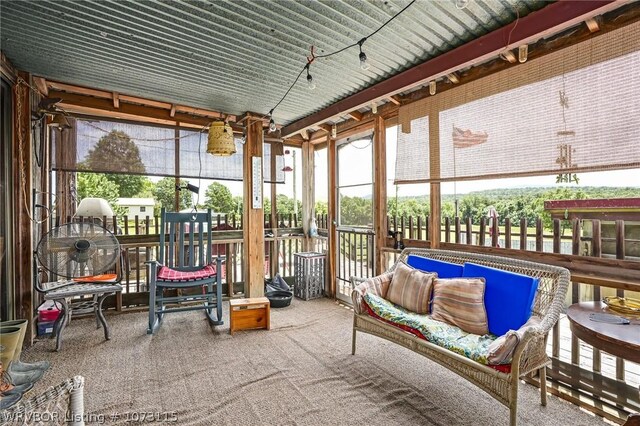 view of sunroom