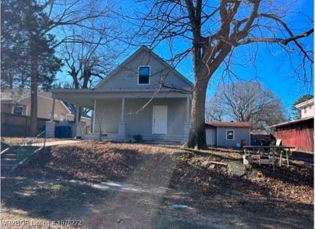 view of front of house with covered porch