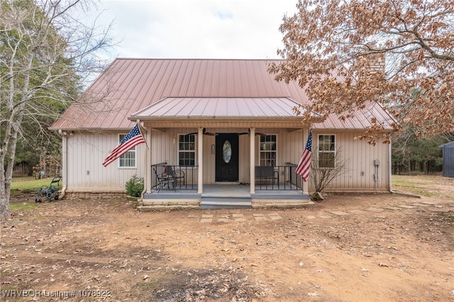 view of front of home with a porch