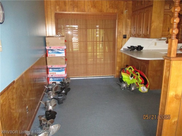1501 18th St, Ozark, AR 72949 - misc room with wooden walls