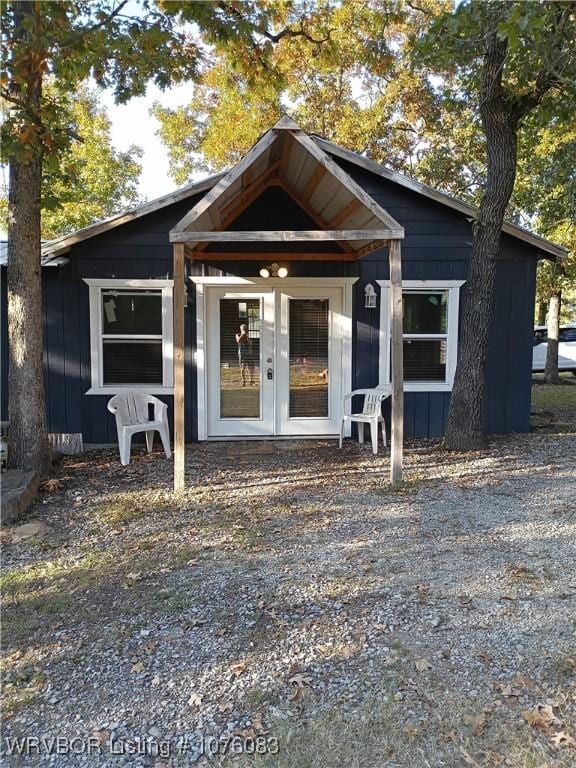 view of front of house with french doors