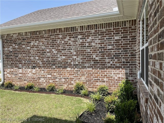 9121 Wayne Xing, Fort Smith, AR 72916 - view of property exterior featuring brick siding, a shingled roof, and a yard