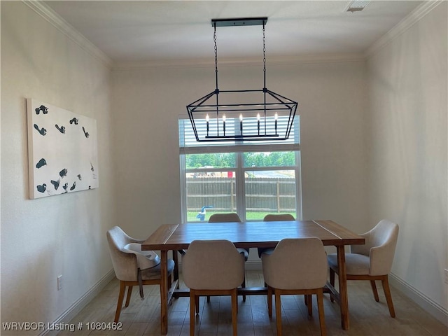 9121 Wayne Xing, Fort Smith, AR 72916 - dining space featuring a chandelier, baseboards, and crown molding